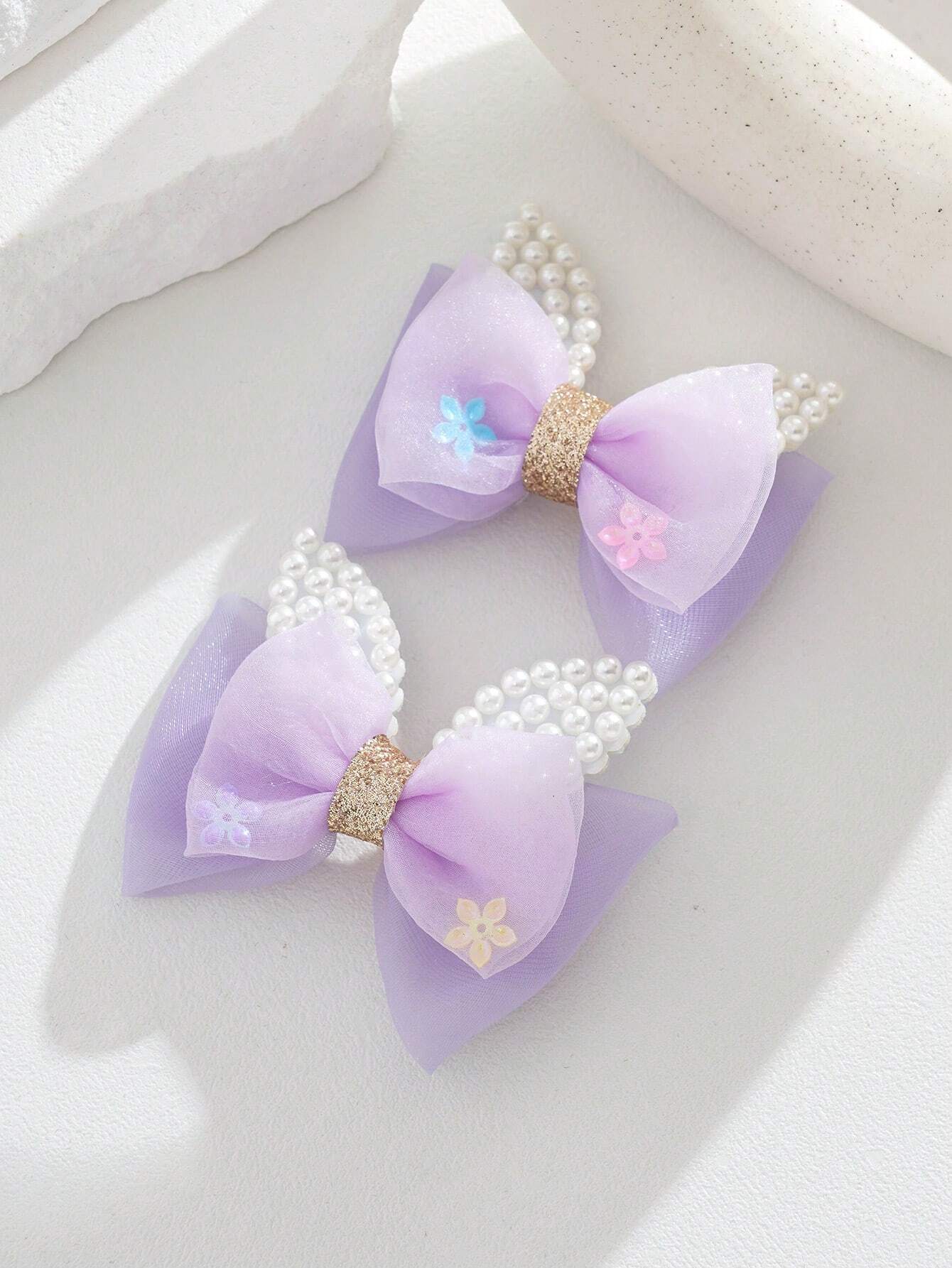 2pcs/set Butterfly Shaped Kids' Hair Clips