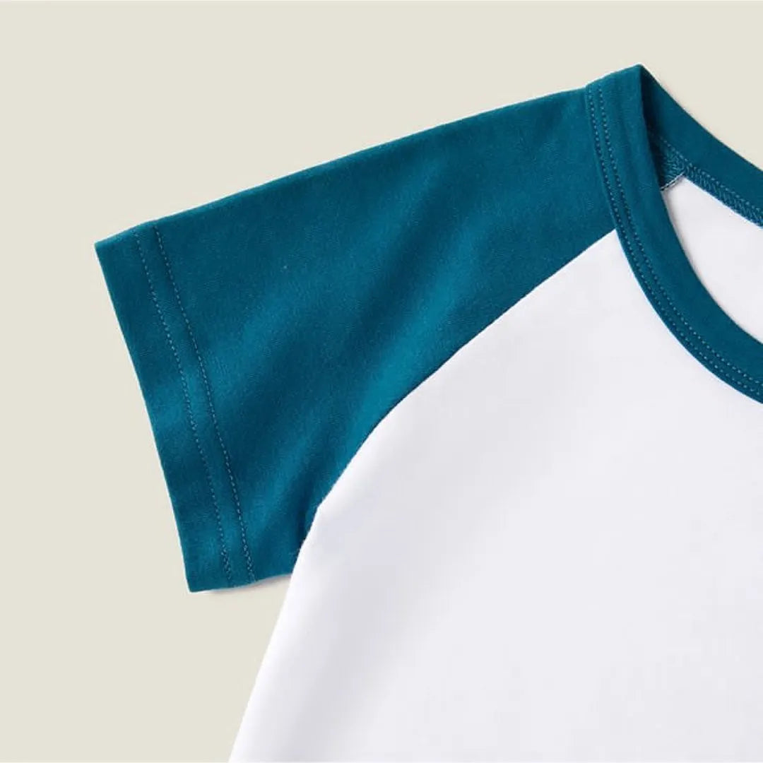 Mosaic Floral Print Blue T-shirt