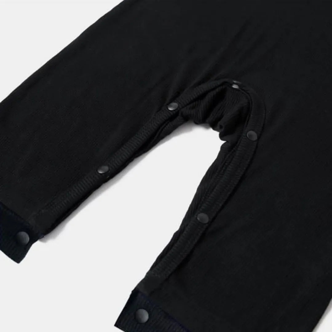 Solid Black Butterfly Print Sleeveless Cotton Romper