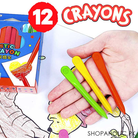 Plastic Crayons - Pack of 12