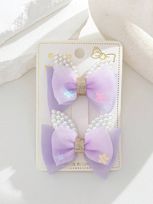 2pcs/set Butterfly Shaped Kids' Hair Clips