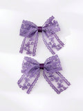 2pcs Butterfly Bow Hair Clips For Kids