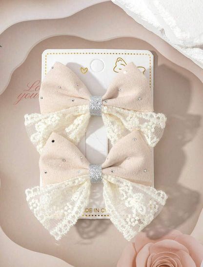 2pcs Spring Style Luxury Hair Bows