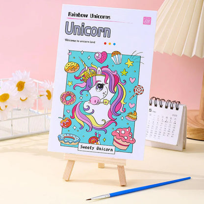 Large 12 Pages Watercolor Coloring Book