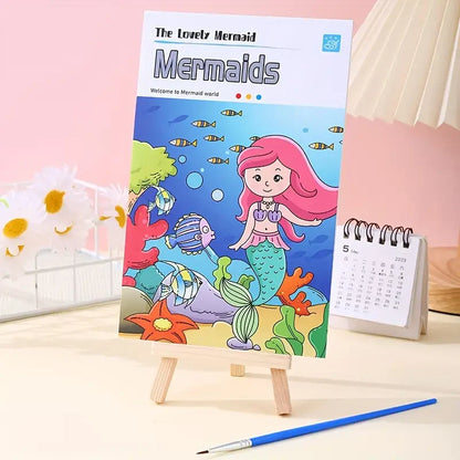 Large 12 Pages Watercolor Coloring Book