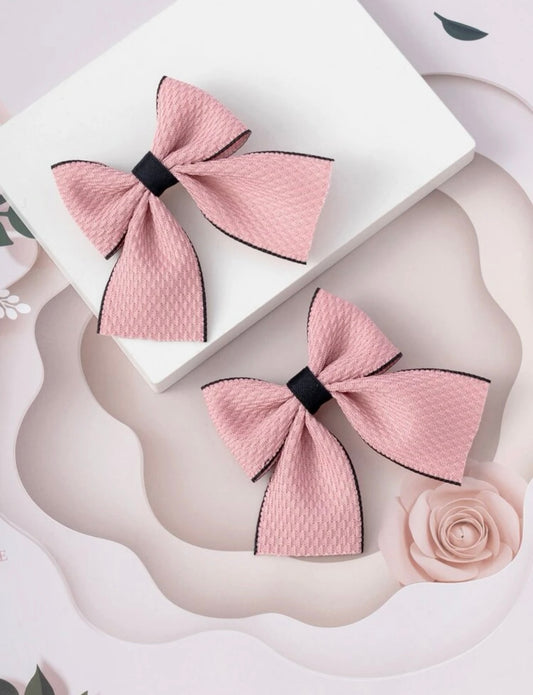 Baby Pink Hair Bows 2pcs