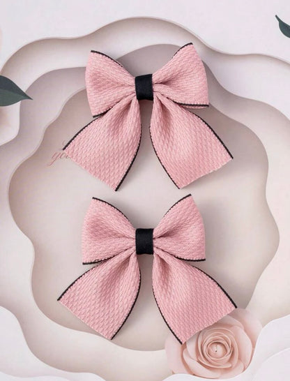 Baby Pink Hair Bows 2pcs