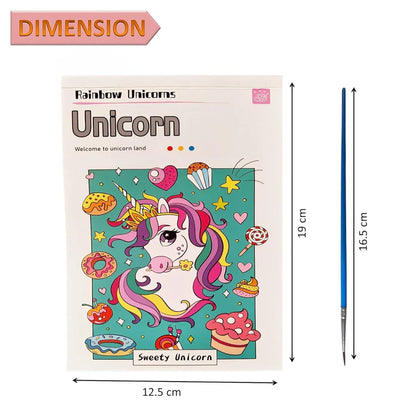 Large 12 Pages Watercolor Coloring Book