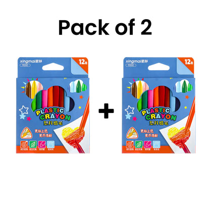 Plastic Crayons - Pack of 12