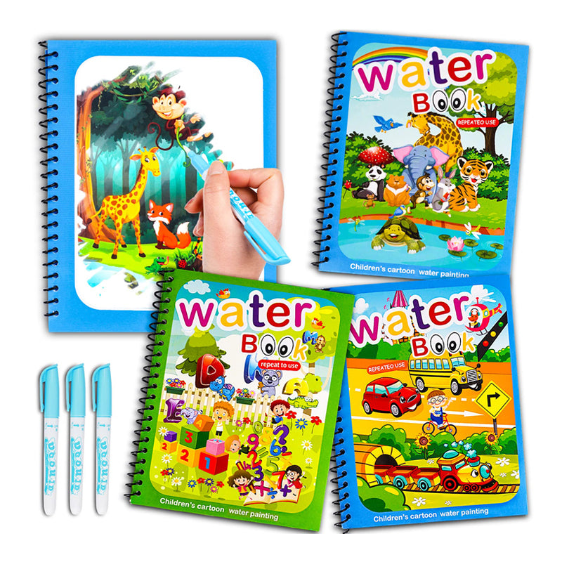Magic Water Drawing Book with Magic Water Pen