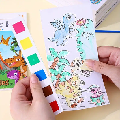Large 12 Pages Watercolor Coloring Book