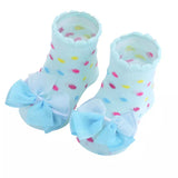 Baby Bowknot Decor Socks 2 Pack Blue