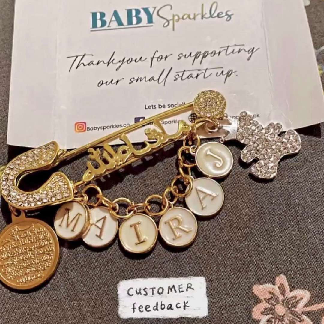 Pin Beby Customized Baby Pin with Teddy Bear – Babysparkles